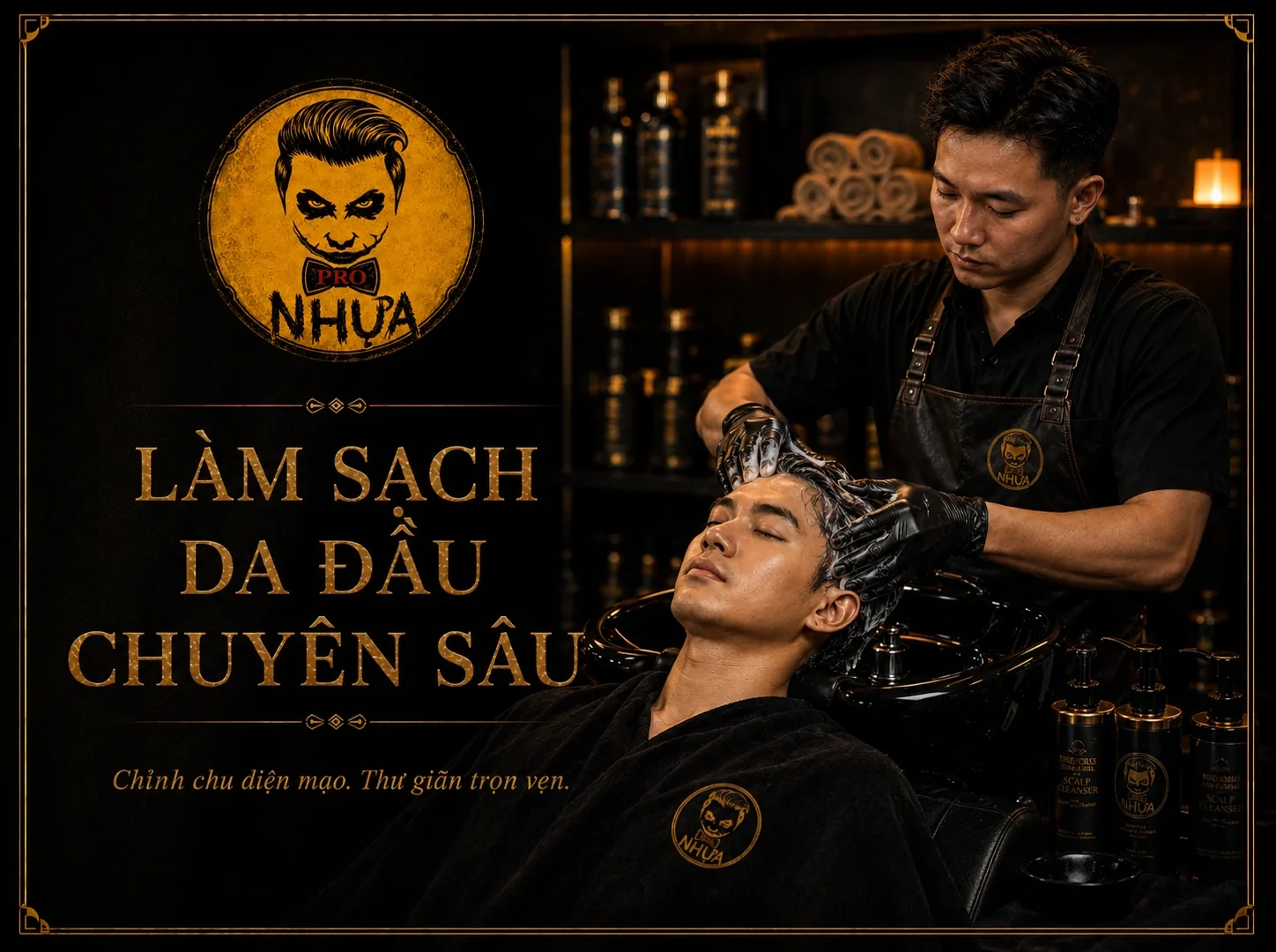 Làm sạch da đầu chuyên sâu tại Nhựa Pro