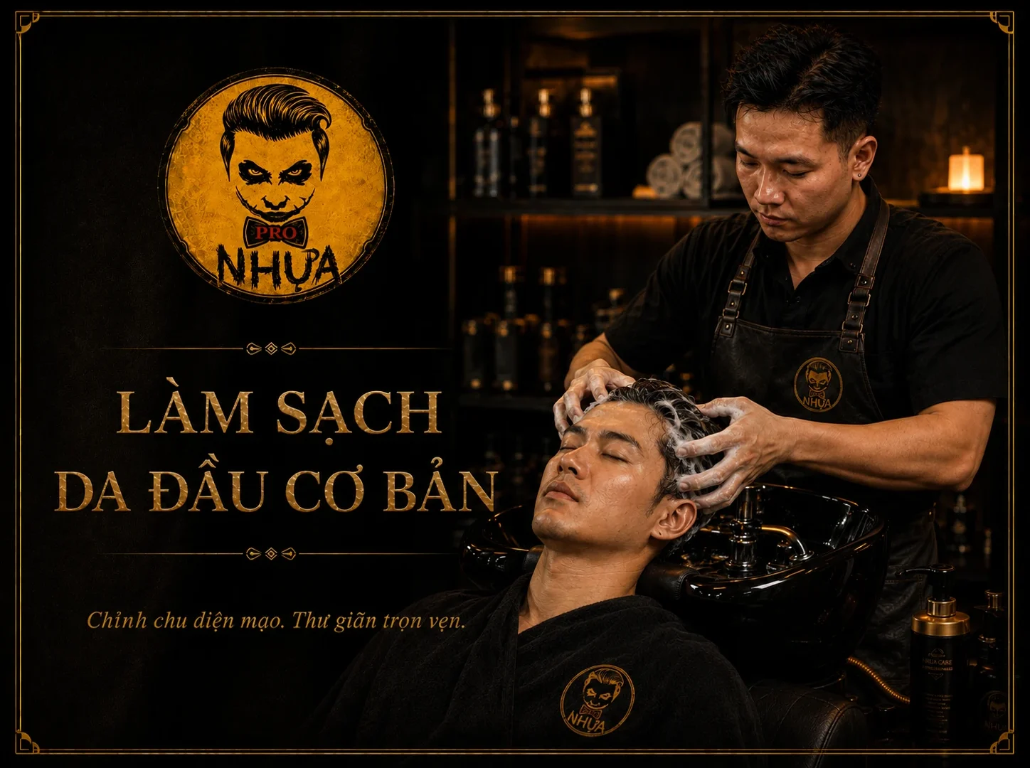 Làm sạch da đầu cơ bản tại Nhựa Pro